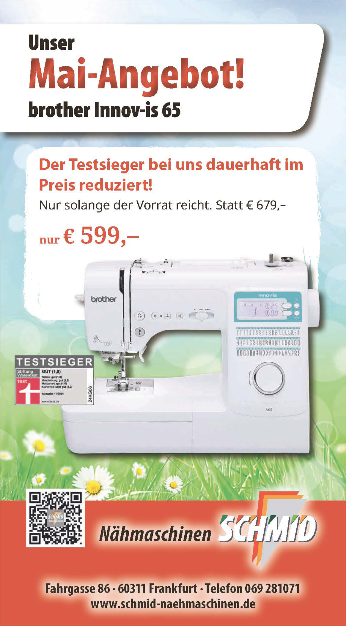 Mai angebot schmid naehmaschinen