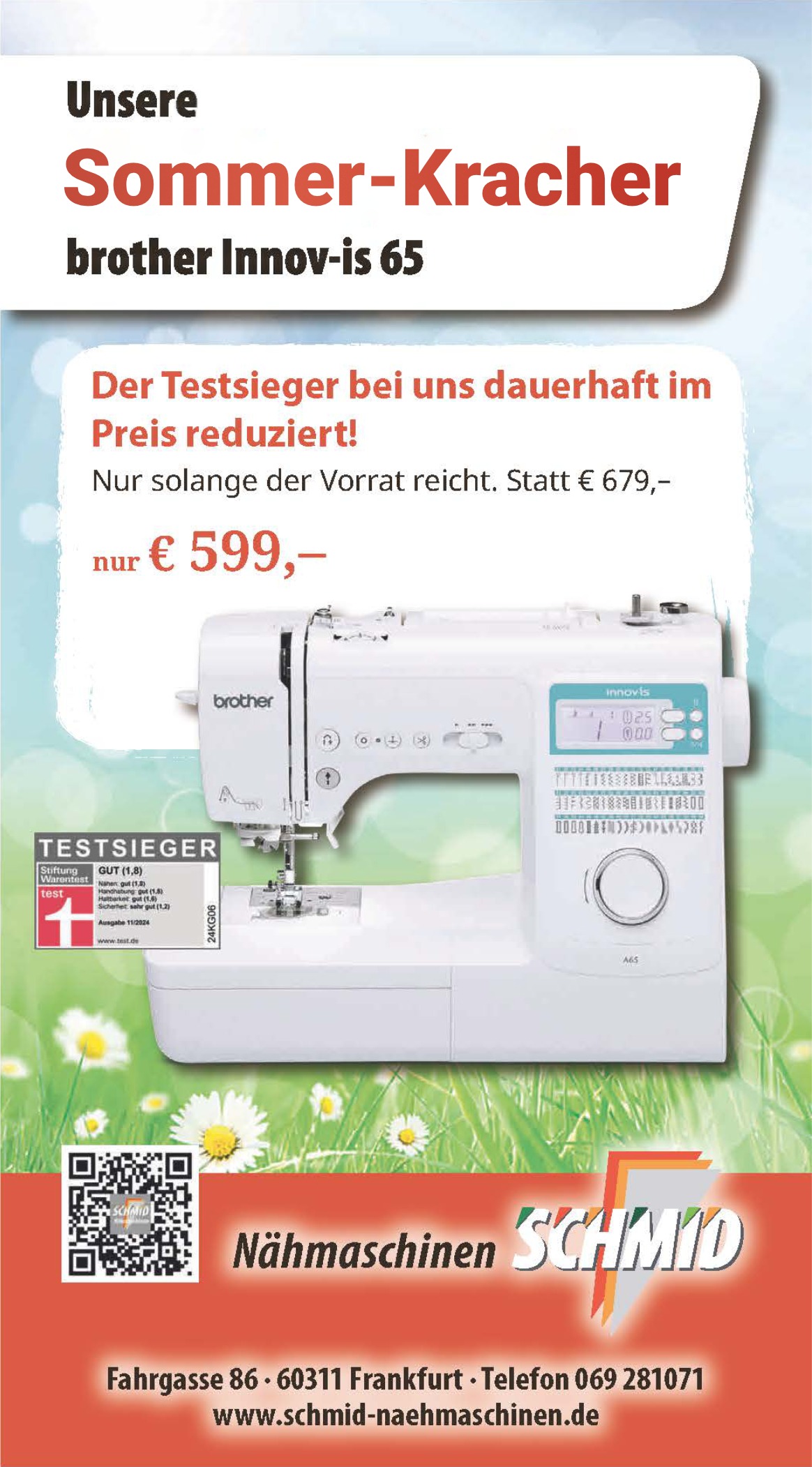 Sommer kracher angebot schmid naehmaschinen